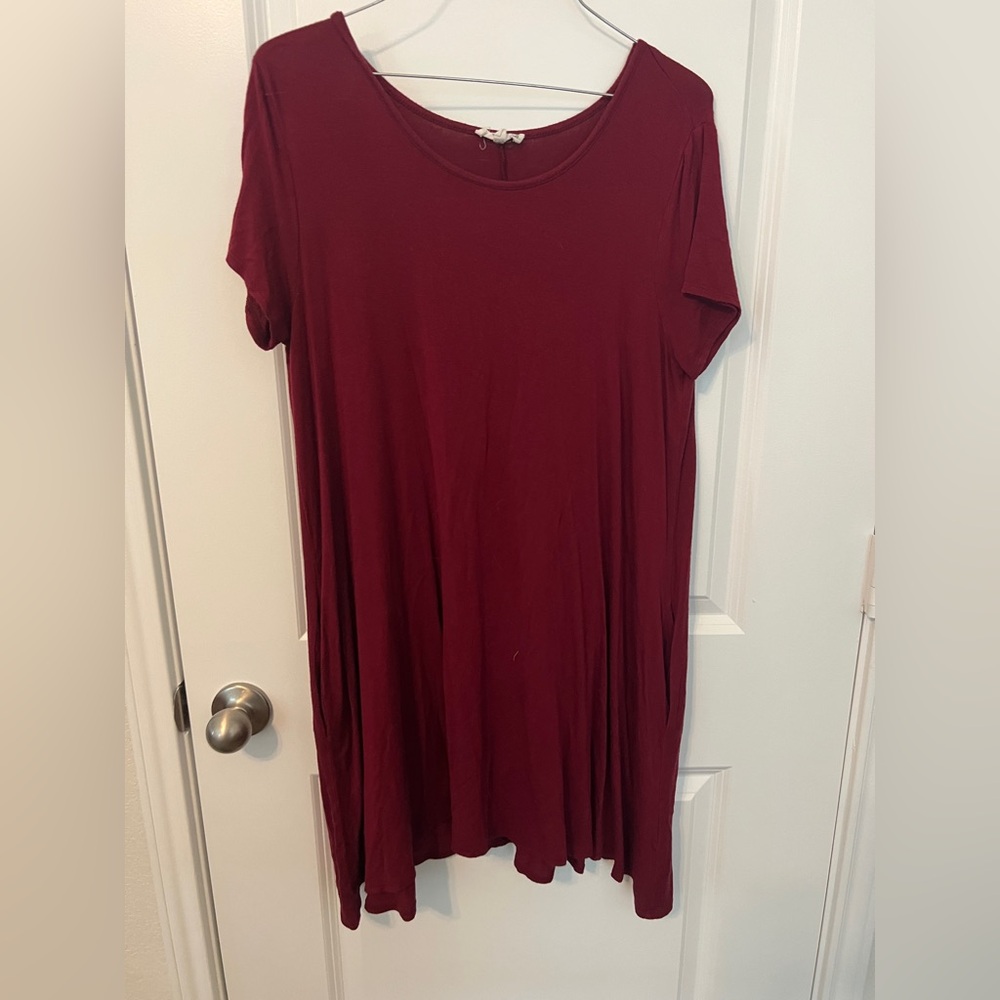 Sweet Pea Burgundy Midi Dress